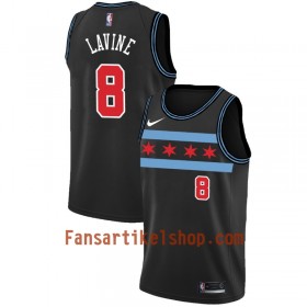 Chicago Bulls Trikot Zach LaVine 8 2018-19 Nike City Edition Schwarz Swingman - Herren
